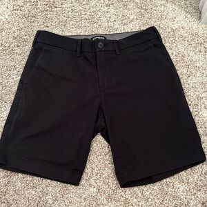 Express black chino 8 inch inseam 28 waist shorts, PERFECT condition, worn once